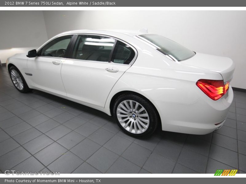 Alpine White / Saddle/Black 2012 BMW 7 Series 750Li Sedan