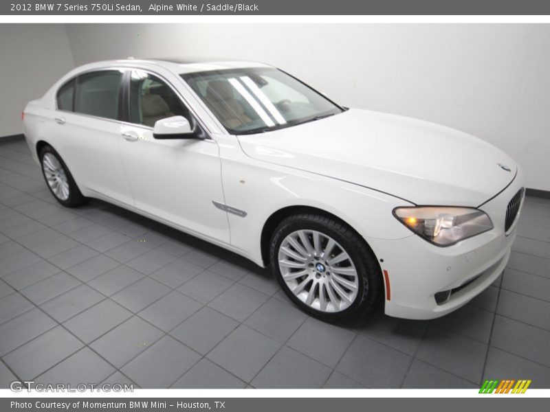 Alpine White / Saddle/Black 2012 BMW 7 Series 750Li Sedan