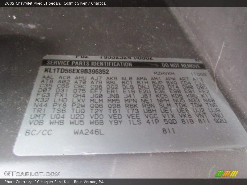 Cosmic Silver / Charcoal 2009 Chevrolet Aveo LT Sedan