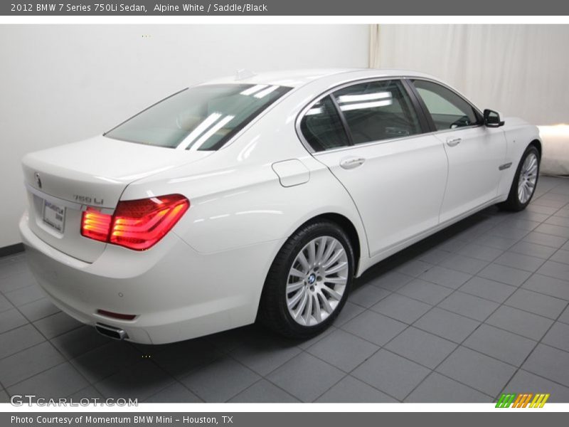 Alpine White / Saddle/Black 2012 BMW 7 Series 750Li Sedan