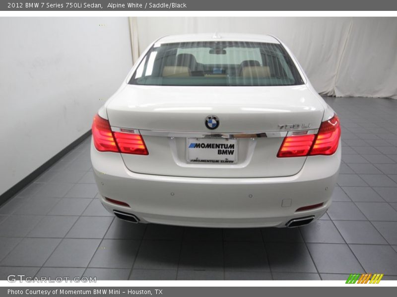 Alpine White / Saddle/Black 2012 BMW 7 Series 750Li Sedan