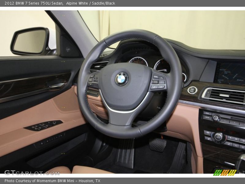 Alpine White / Saddle/Black 2012 BMW 7 Series 750Li Sedan
