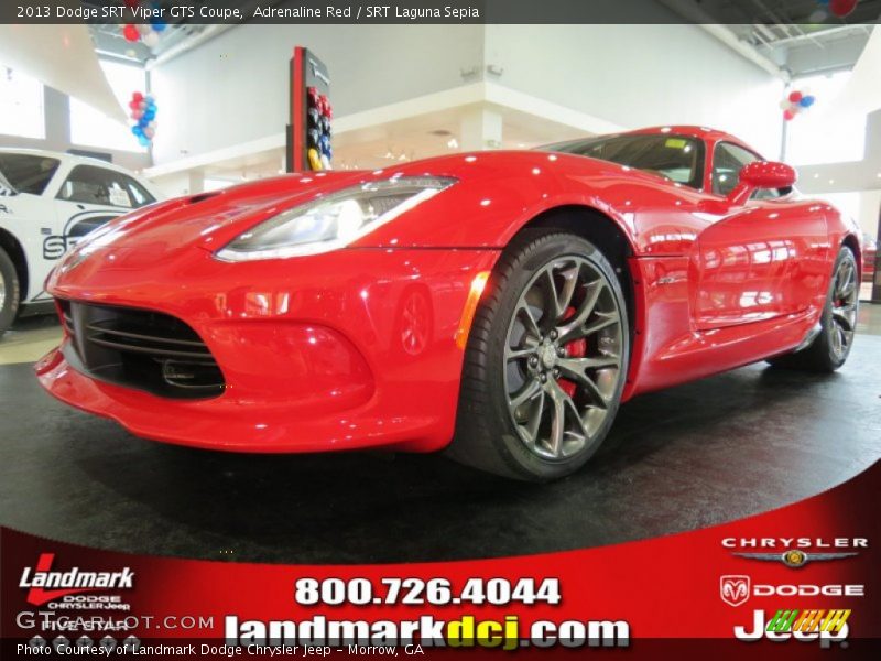 Adrenaline Red / SRT Laguna Sepia 2013 Dodge SRT Viper GTS Coupe