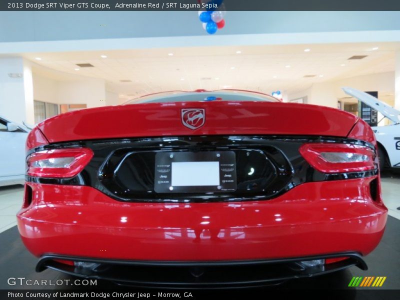 Rear View - 2013 Dodge SRT Viper GTS Coupe