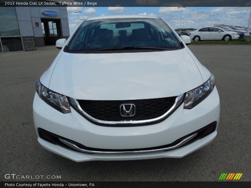 Taffeta White / Beige 2013 Honda Civic LX Sedan