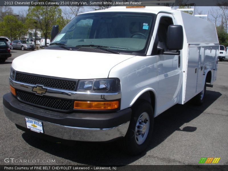 Summit White / Medium Pewter 2013 Chevrolet Express Cutaway 3500 Utility Van