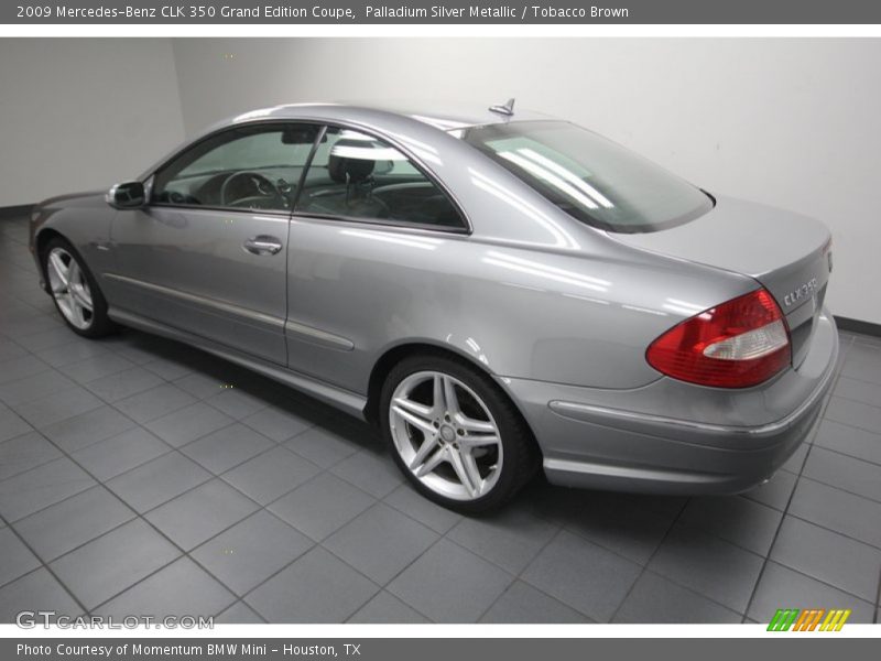 Palladium Silver Metallic / Tobacco Brown 2009 Mercedes-Benz CLK 350 Grand Edition Coupe