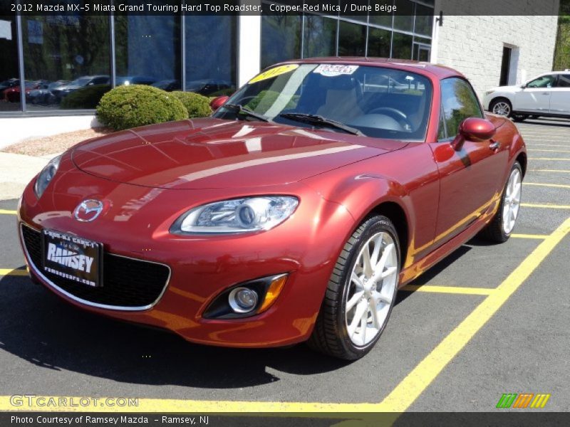Copper Red Mica / Dune Beige 2012 Mazda MX-5 Miata Grand Touring Hard Top Roadster