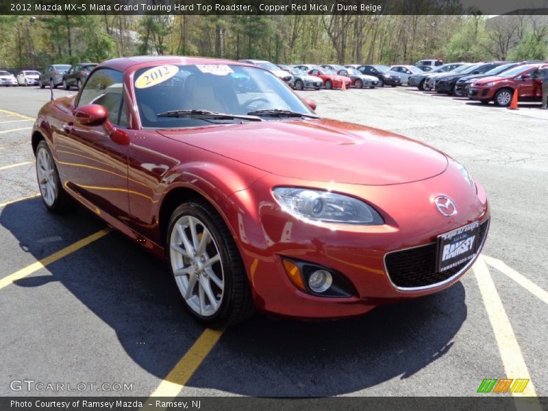 Copper Red Mica / Dune Beige 2012 Mazda MX-5 Miata Grand Touring Hard Top Roadster
