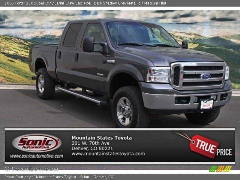 Dark Shadow Grey Metallic / Medium Flint 2005 Ford F350 Super Duty Lariat Crew Cab 4x4