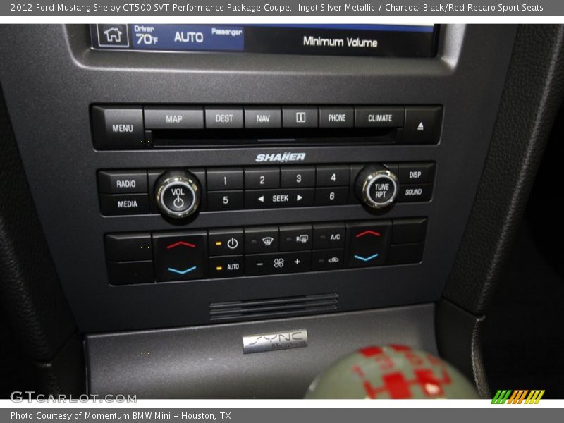 Controls of 2012 Mustang Shelby GT500 SVT Performance Package Coupe