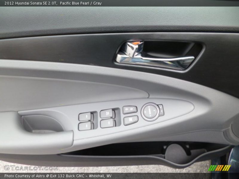 Pacific Blue Pearl / Gray 2012 Hyundai Sonata SE 2.0T
