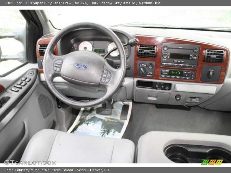 Dark Shadow Grey Metallic / Medium Flint 2005 Ford F350 Super Duty Lariat Crew Cab 4x4