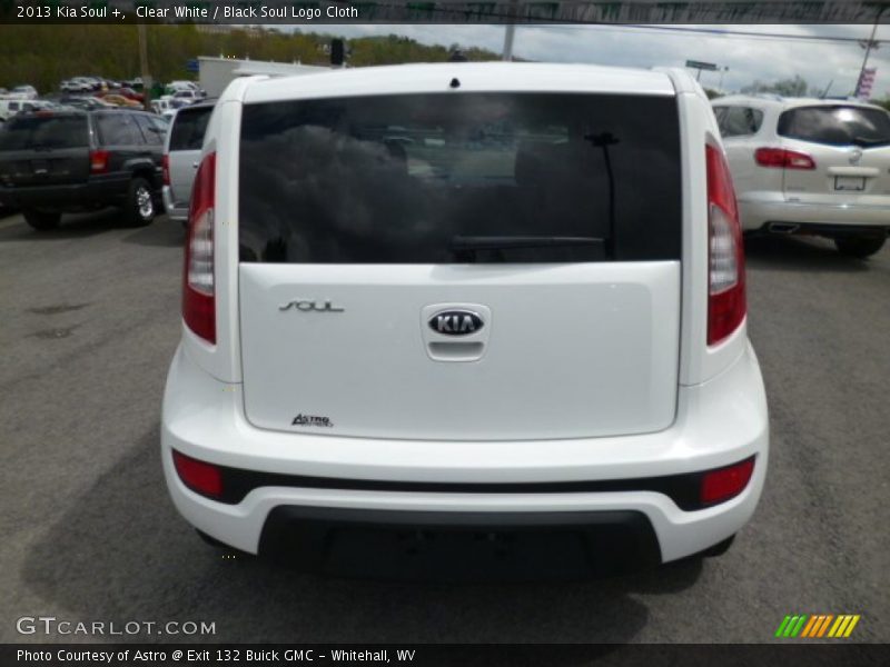 Clear White / Black Soul Logo Cloth 2013 Kia Soul +