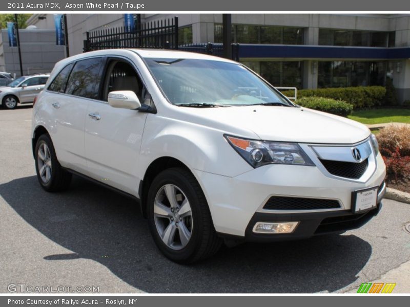 Aspen White Pearl / Taupe 2011 Acura MDX