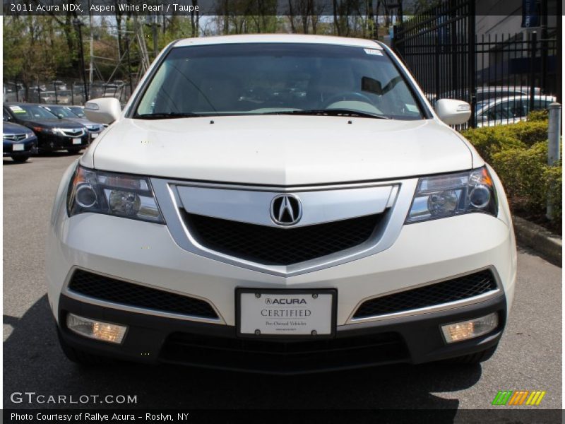 Aspen White Pearl / Taupe 2011 Acura MDX