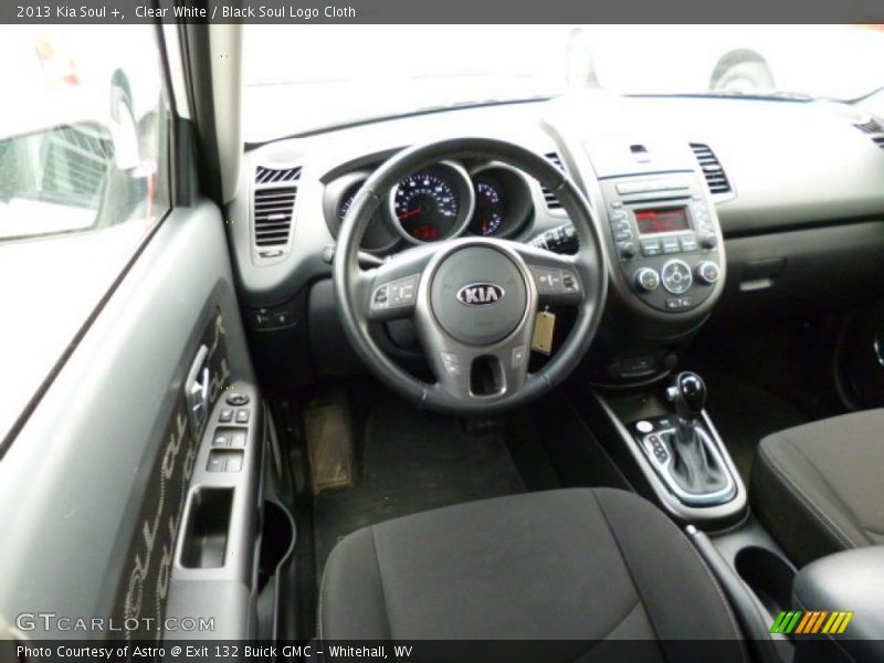 Clear White / Black Soul Logo Cloth 2013 Kia Soul +