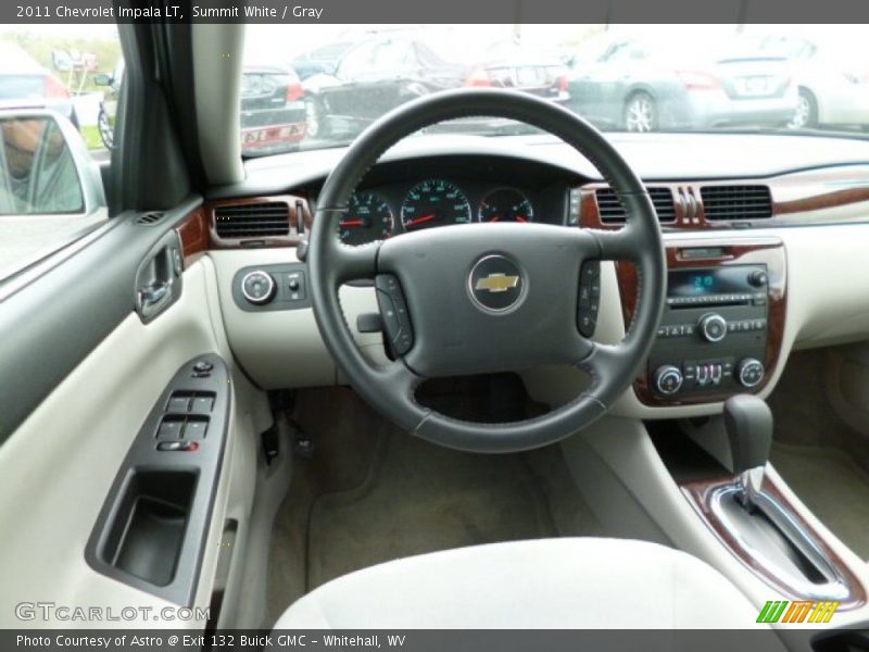 Summit White / Gray 2011 Chevrolet Impala LT