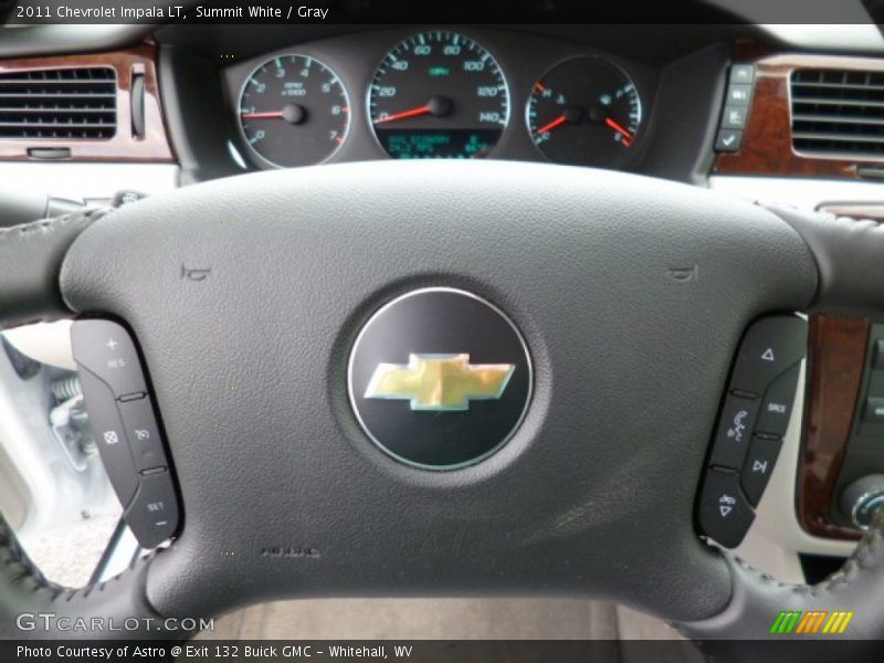 Summit White / Gray 2011 Chevrolet Impala LT