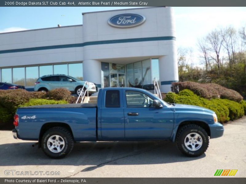 Atlantic Blue Pearl / Medium Slate Gray 2006 Dodge Dakota SLT Club Cab 4x4
