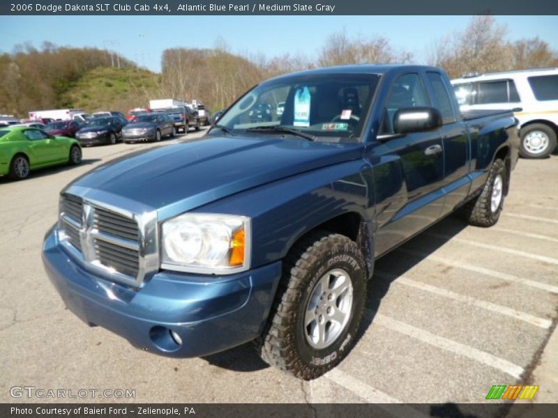 Atlantic Blue Pearl / Medium Slate Gray 2006 Dodge Dakota SLT Club Cab 4x4