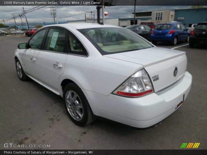 Oxford White / Light Camel 2008 Mercury Sable Premier Sedan
