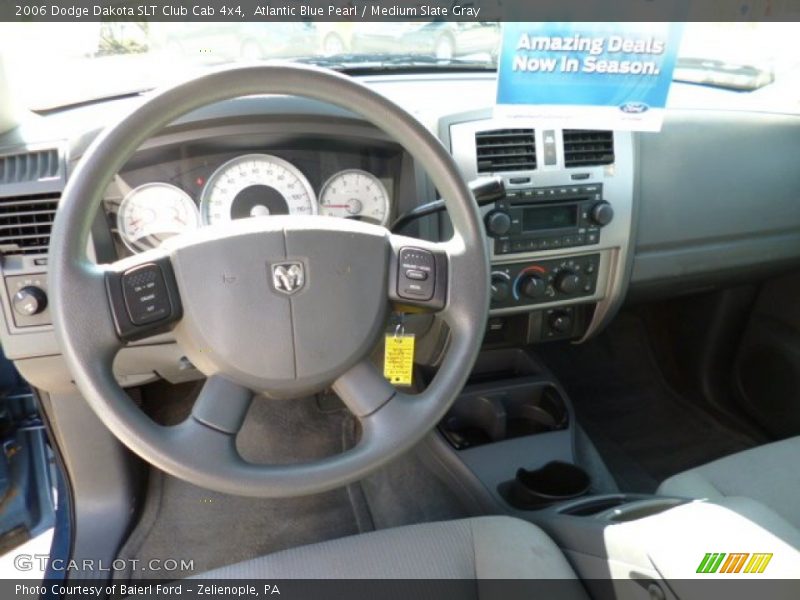Atlantic Blue Pearl / Medium Slate Gray 2006 Dodge Dakota SLT Club Cab 4x4