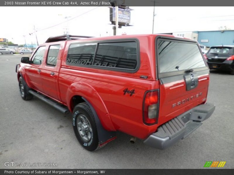 Aztec Red / Black 2003 Nissan Frontier XE V6 Crew Cab 4x4