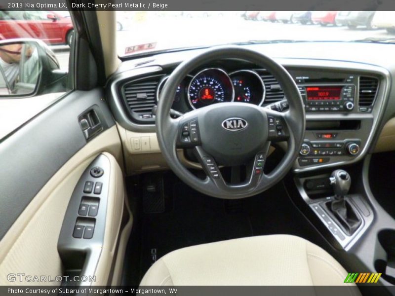 Dark Cherry Pearl Metallic / Beige 2013 Kia Optima LX