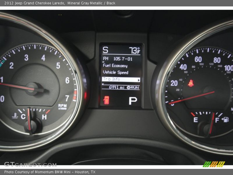 Mineral Gray Metallic / Black 2012 Jeep Grand Cherokee Laredo