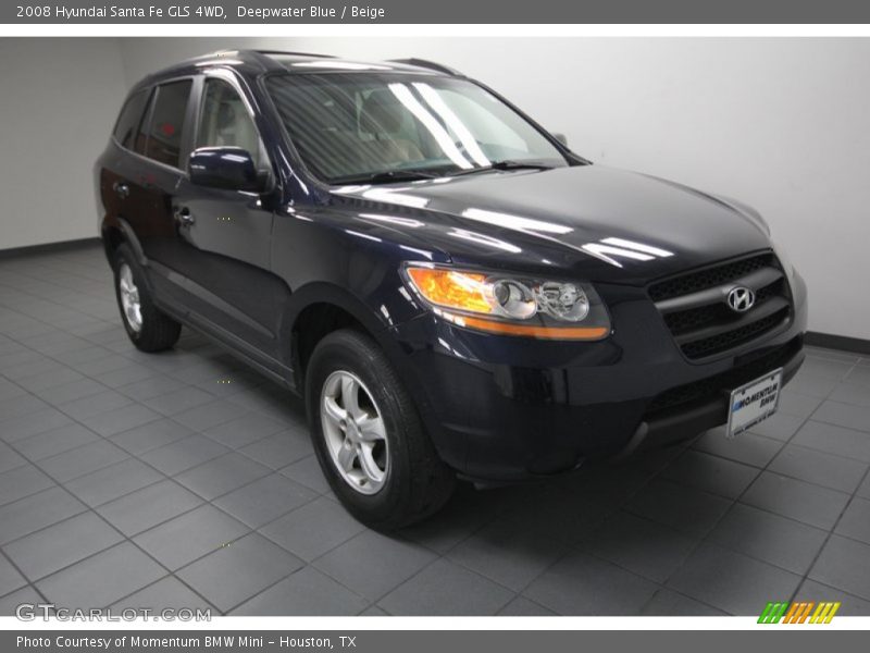 Deepwater Blue / Beige 2008 Hyundai Santa Fe GLS 4WD