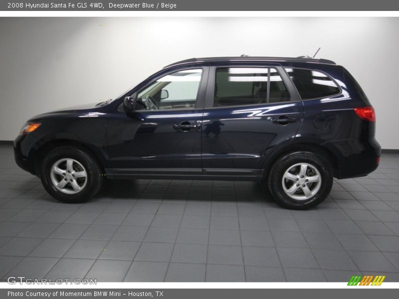 Deepwater Blue / Beige 2008 Hyundai Santa Fe GLS 4WD