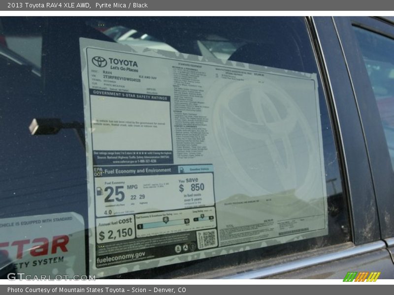 Pyrite Mica / Black 2013 Toyota RAV4 XLE AWD