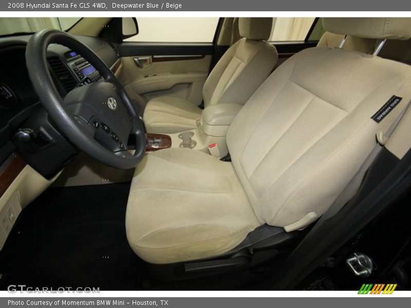 Deepwater Blue / Beige 2008 Hyundai Santa Fe GLS 4WD