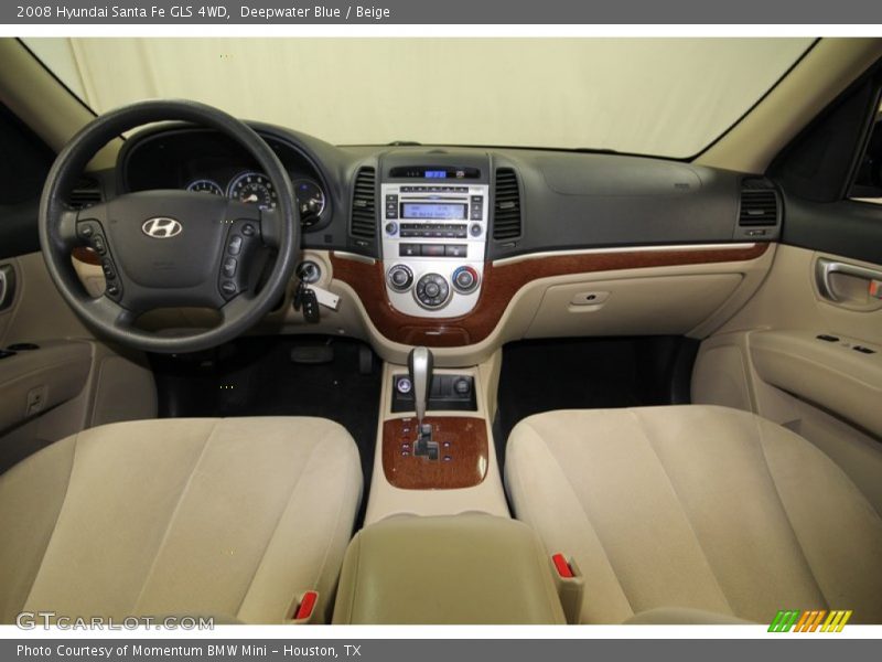 Deepwater Blue / Beige 2008 Hyundai Santa Fe GLS 4WD