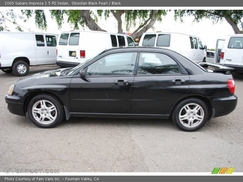 Obsidian Black Pearl / Black 2005 Subaru Impreza 2.5 RS Sedan