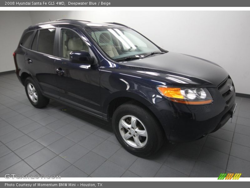 Deepwater Blue / Beige 2008 Hyundai Santa Fe GLS 4WD