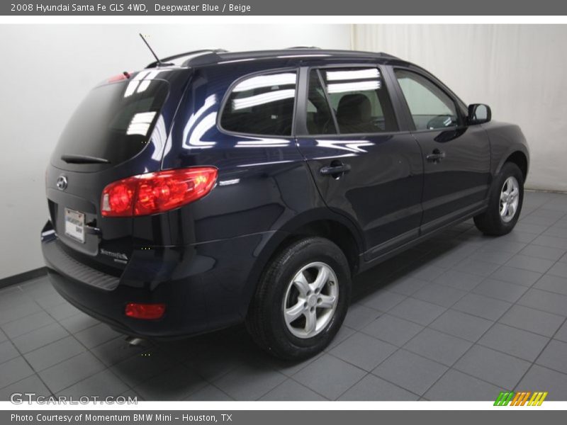 Deepwater Blue / Beige 2008 Hyundai Santa Fe GLS 4WD