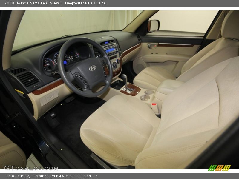Deepwater Blue / Beige 2008 Hyundai Santa Fe GLS 4WD