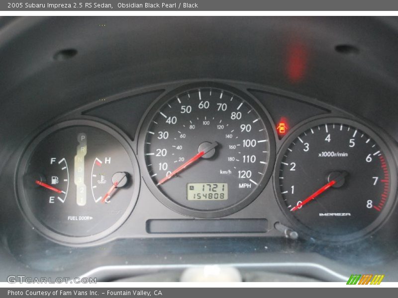 Obsidian Black Pearl / Black 2005 Subaru Impreza 2.5 RS Sedan