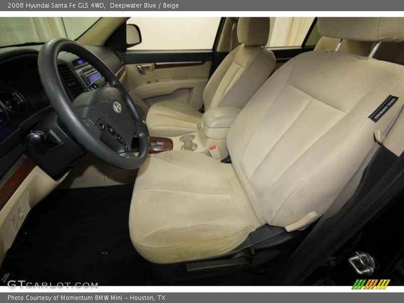 Deepwater Blue / Beige 2008 Hyundai Santa Fe GLS 4WD