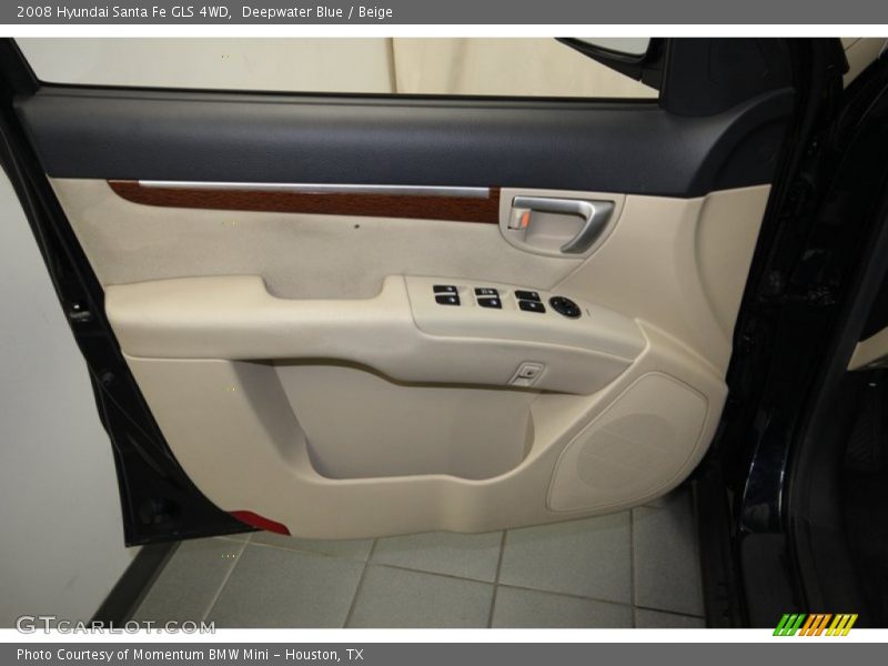 Deepwater Blue / Beige 2008 Hyundai Santa Fe GLS 4WD
