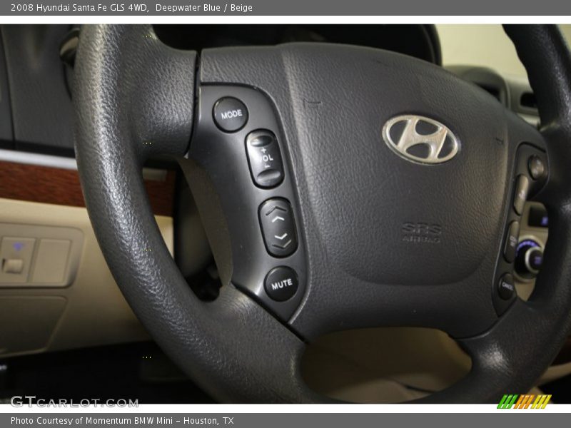Deepwater Blue / Beige 2008 Hyundai Santa Fe GLS 4WD