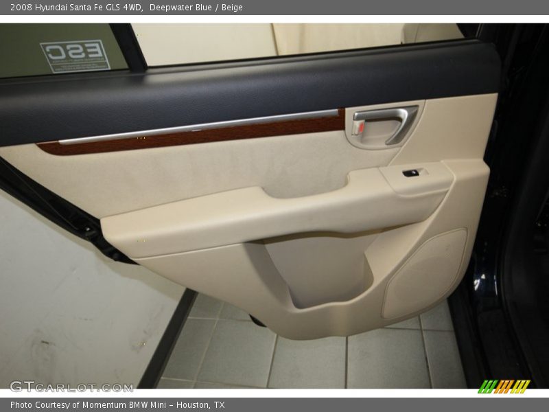 Deepwater Blue / Beige 2008 Hyundai Santa Fe GLS 4WD