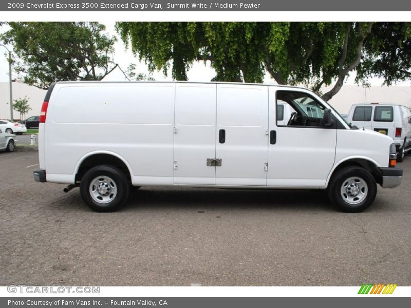 Summit White / Medium Pewter 2009 Chevrolet Express 3500 Extended Cargo Van