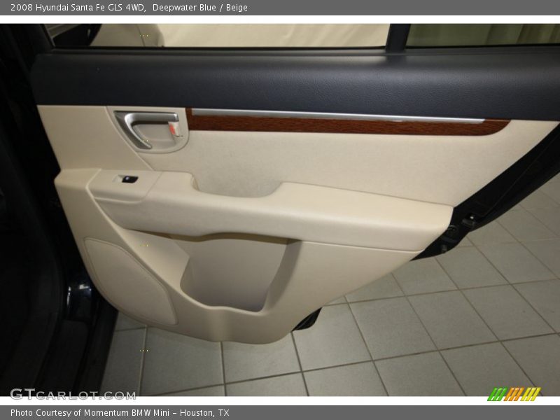 Deepwater Blue / Beige 2008 Hyundai Santa Fe GLS 4WD