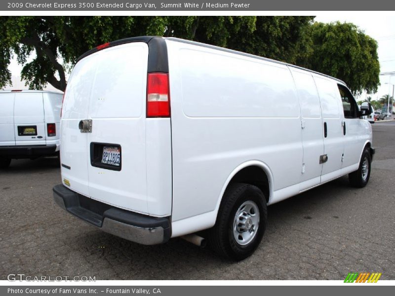 Summit White / Medium Pewter 2009 Chevrolet Express 3500 Extended Cargo Van