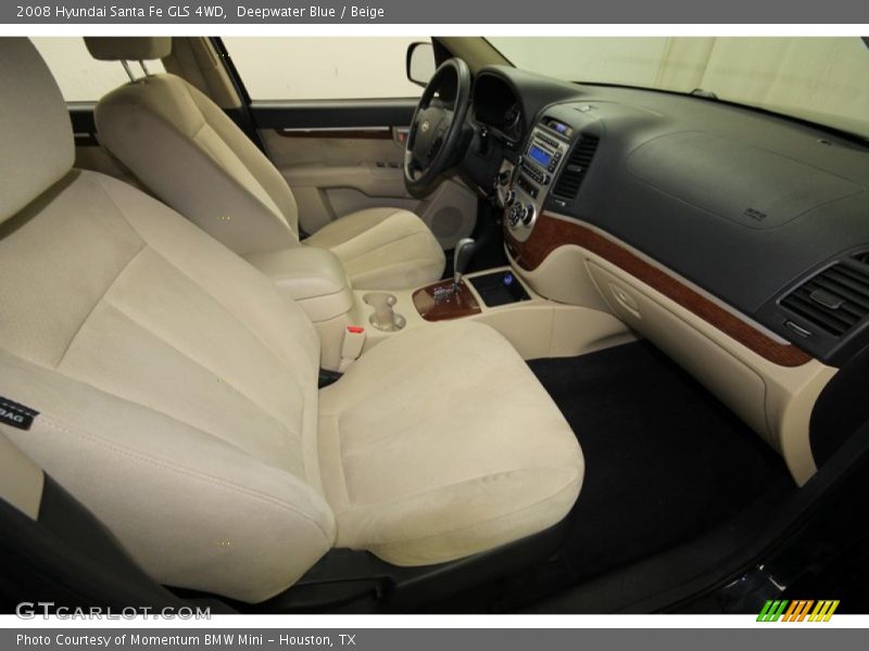Deepwater Blue / Beige 2008 Hyundai Santa Fe GLS 4WD