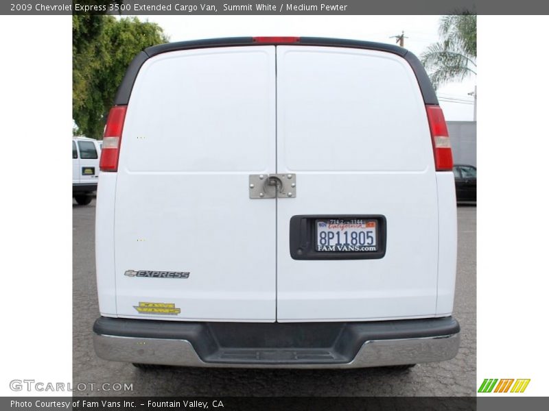 Summit White / Medium Pewter 2009 Chevrolet Express 3500 Extended Cargo Van