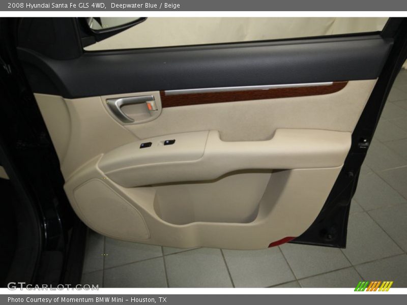 Deepwater Blue / Beige 2008 Hyundai Santa Fe GLS 4WD